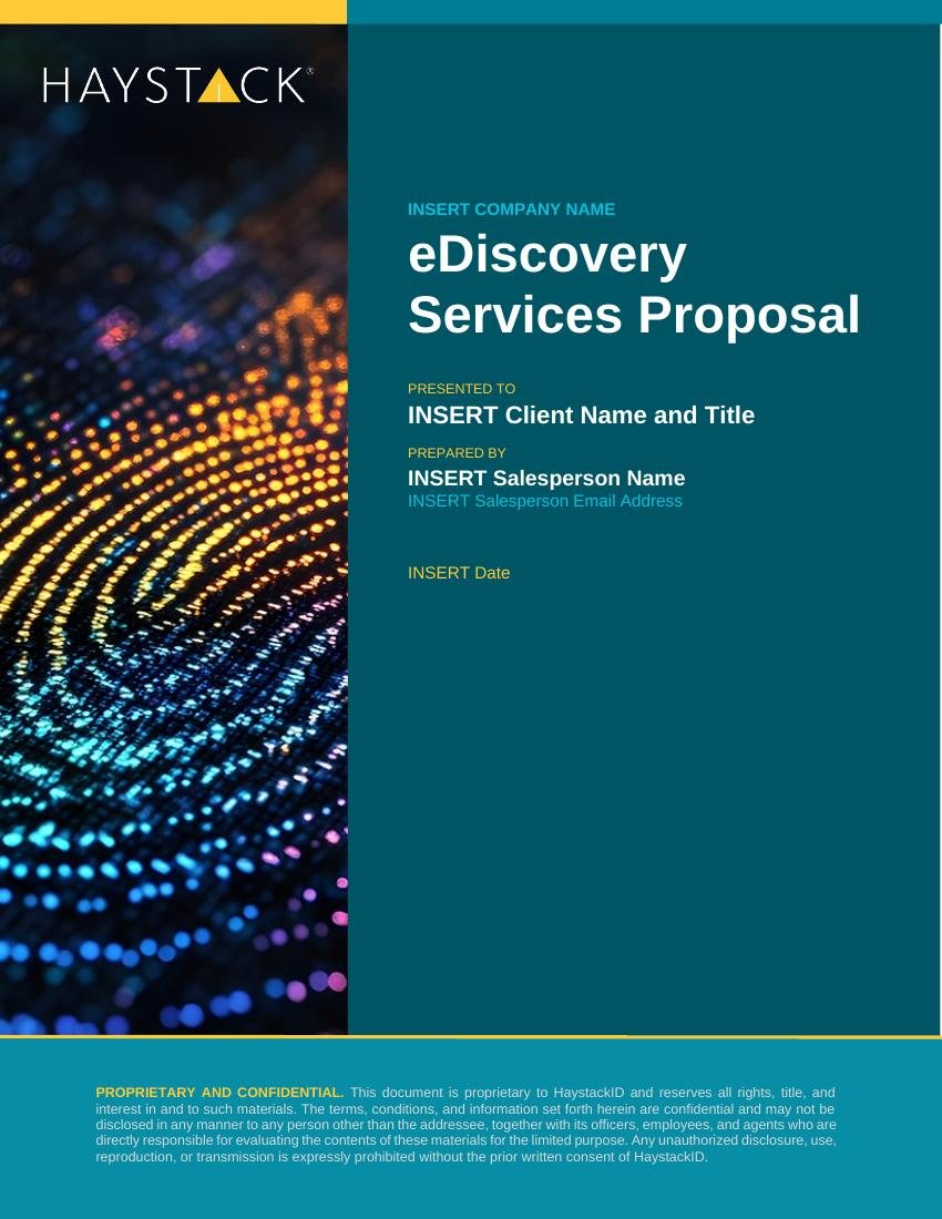 eDiscovery proposal template