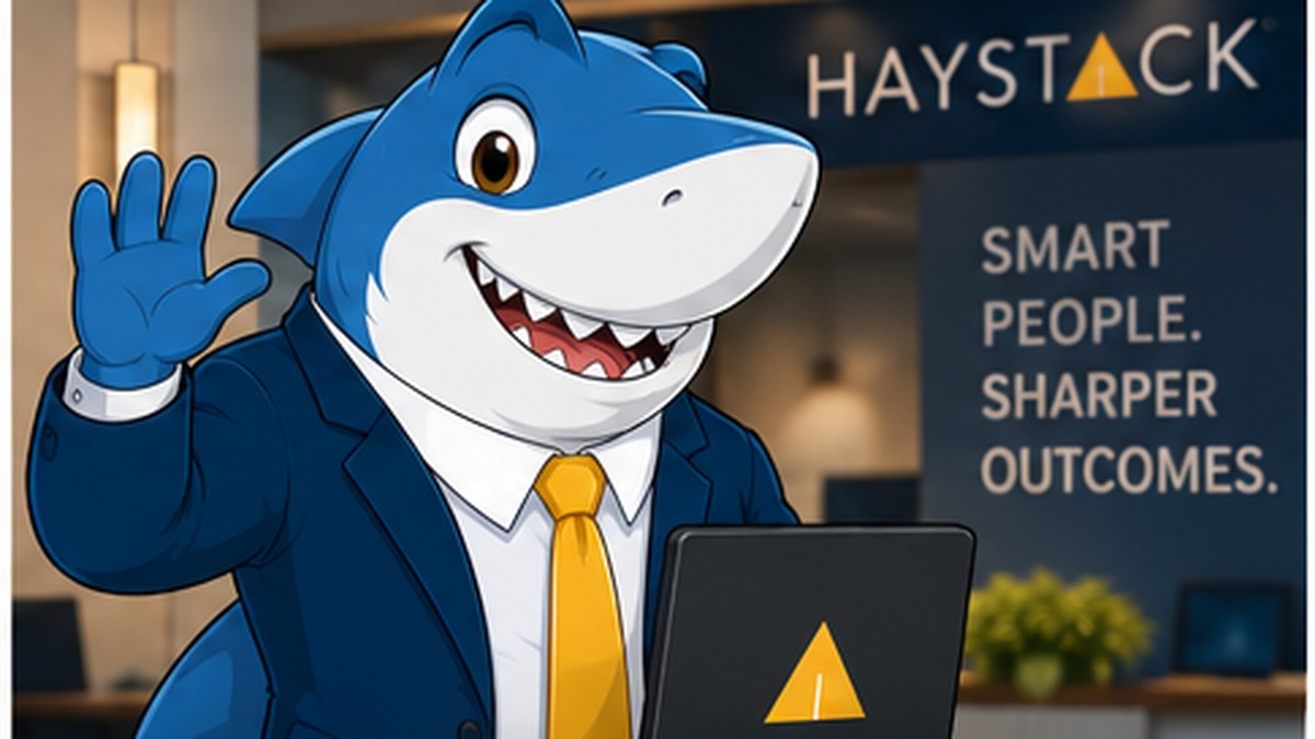 Finn waving, HaystackID Shark Week campaign