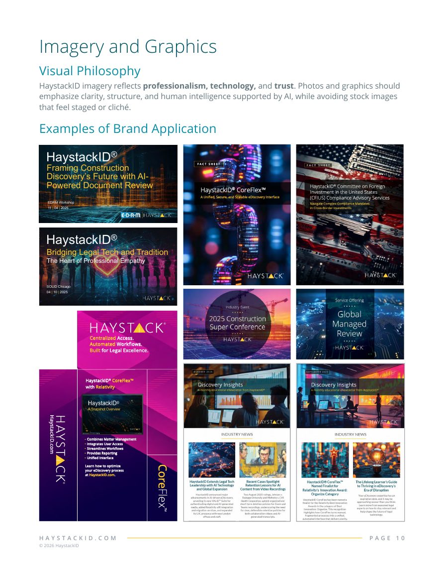 HaystackID imagery and graphics guidelines