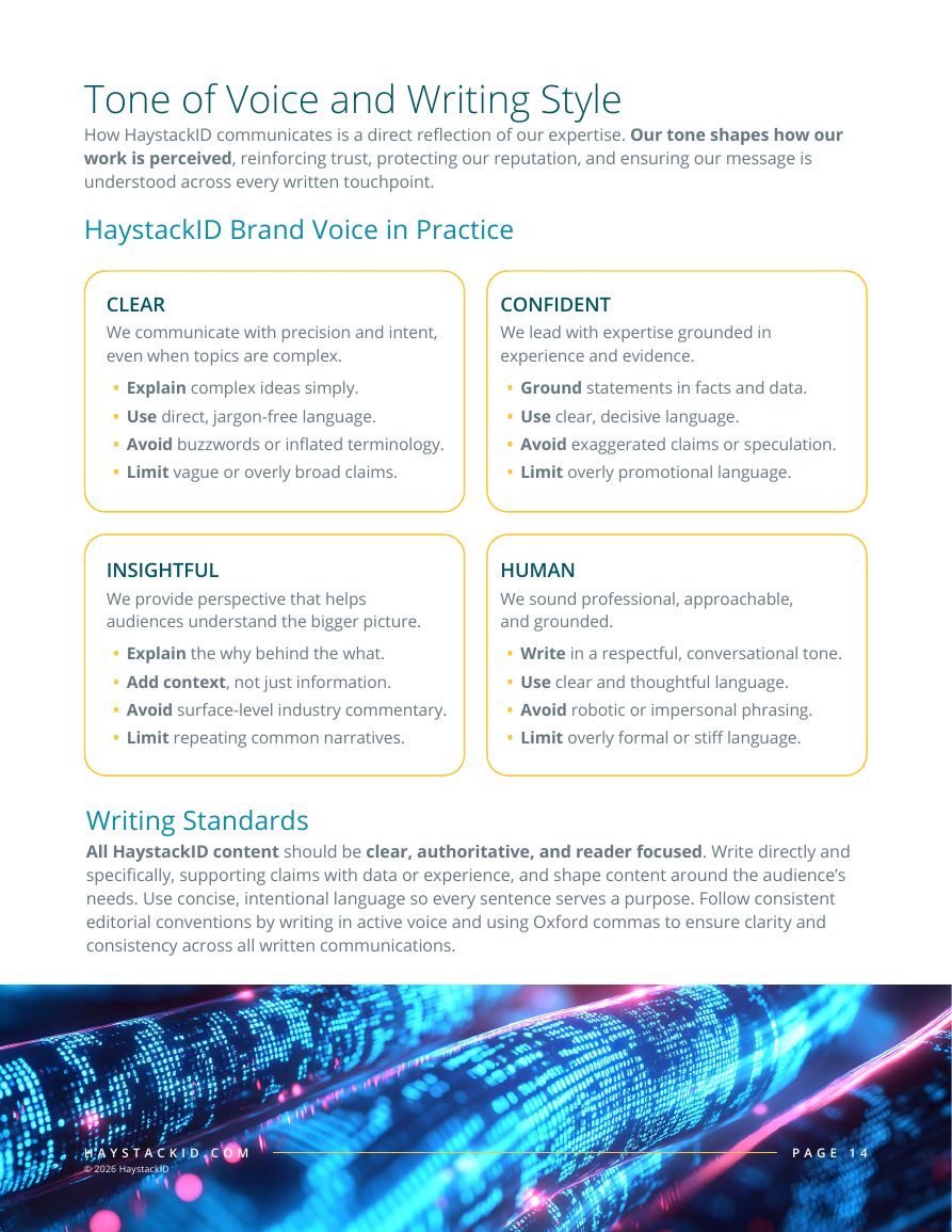 HaystackID logo usage guidelines