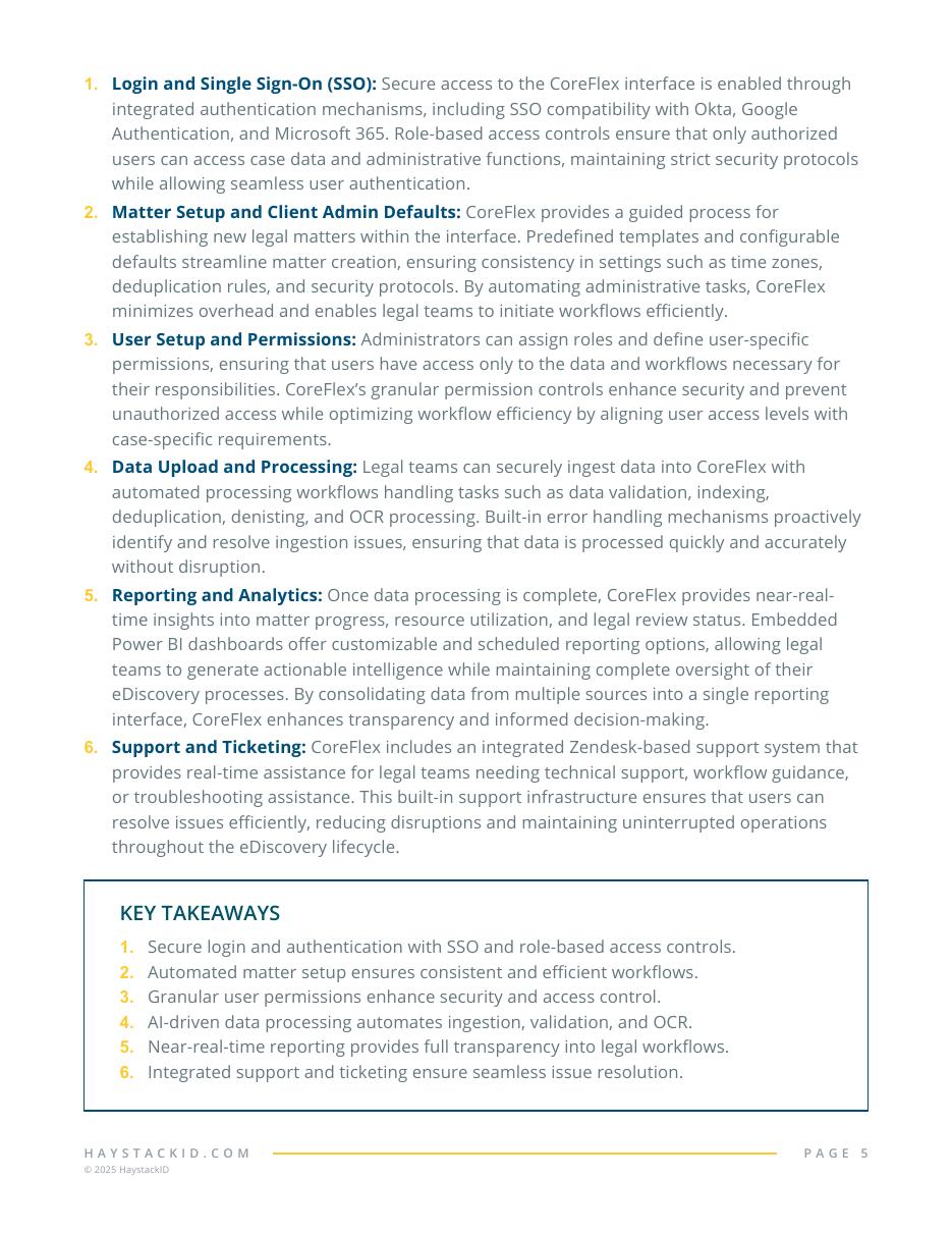 CoreFlex workflow details