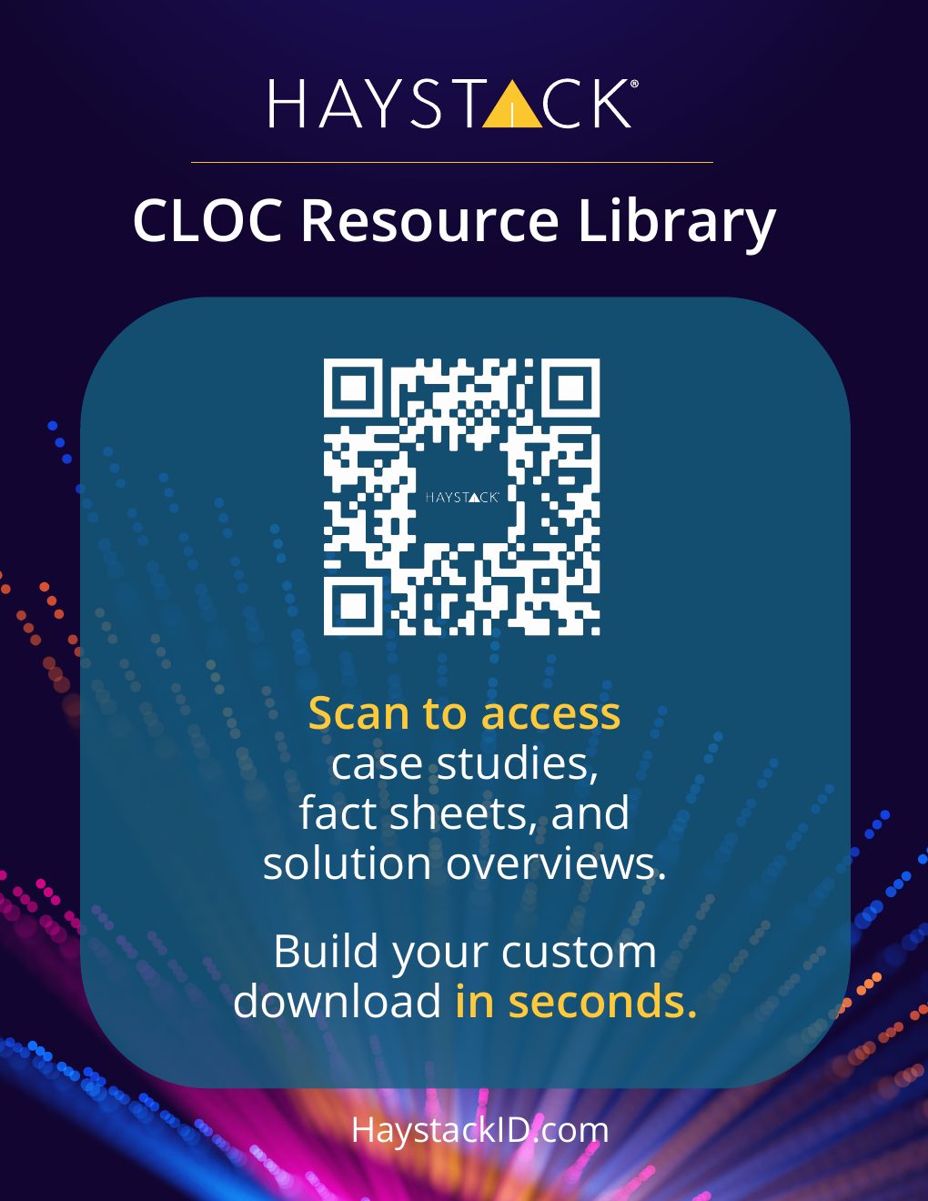 CLOC Resource Library QR counter display
