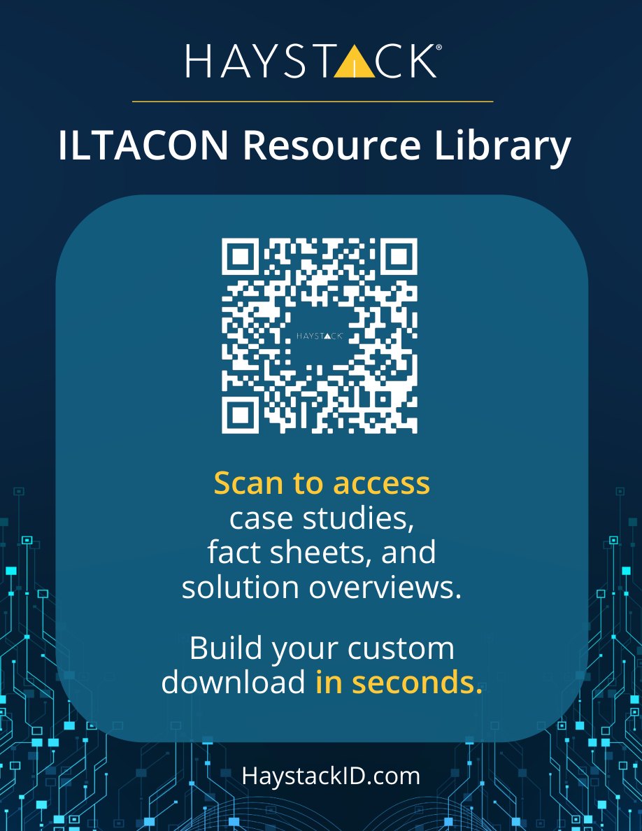 ILTACON Resource Library QR counter display