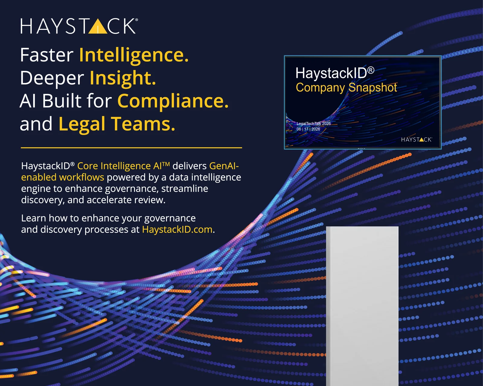 HaystackID LegalTechTalk large-format backdrop