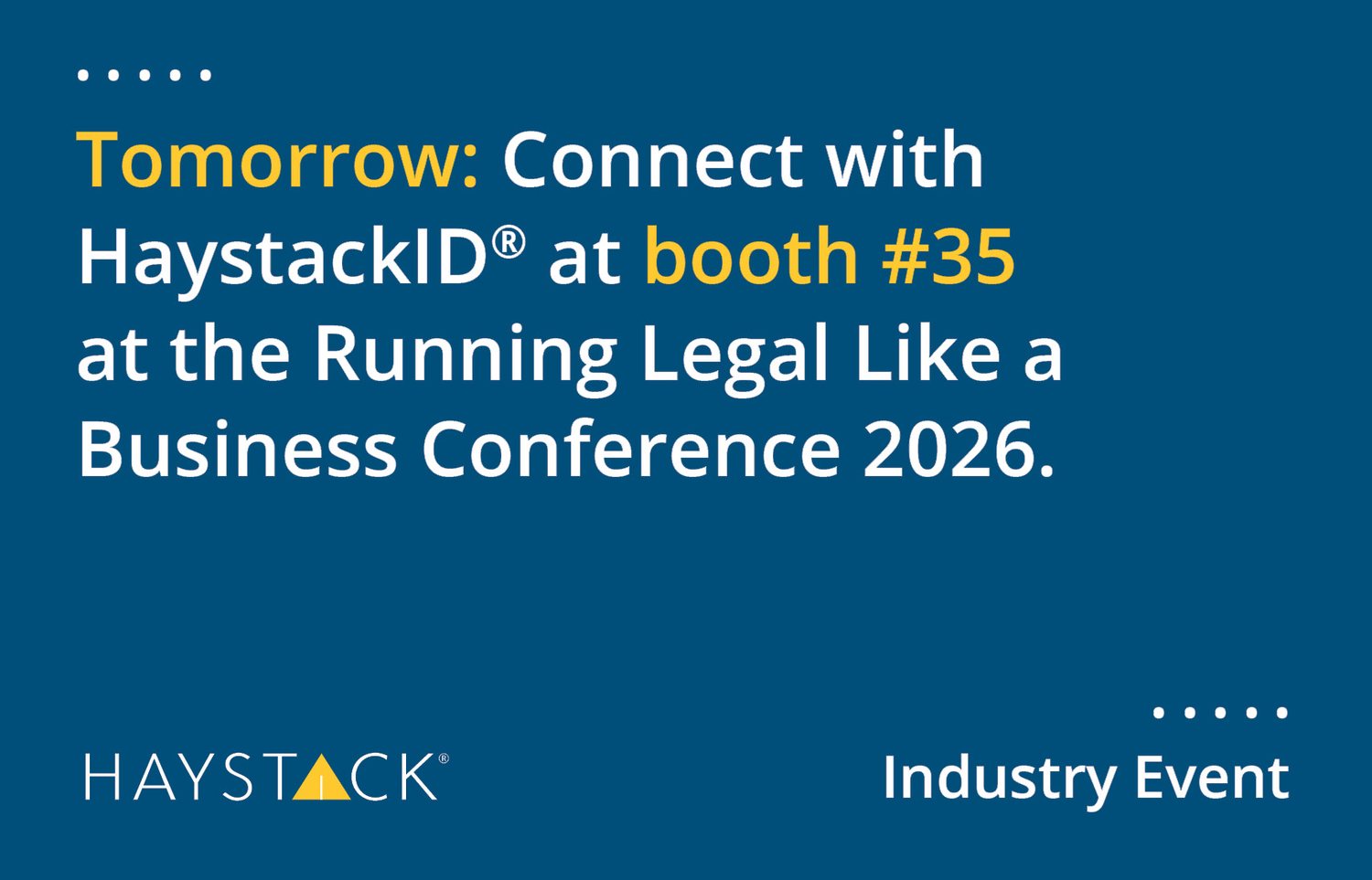 Running Legal Like a Business event campaign creative