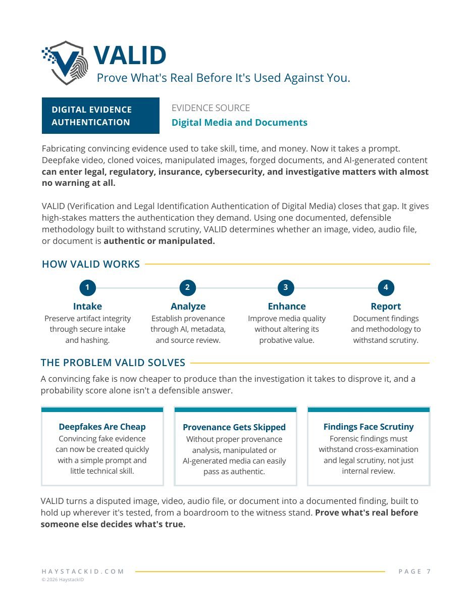 VALID solution page